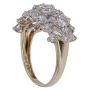 14ct Yellow Gold Cubic Zirconia Cluster Ring