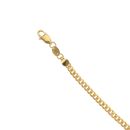 22ct Yellow Gold Diamond Cut Curb Bracelet 8.5"