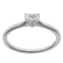 18ct White Gold 0.40ct Heart Cut Diamond Solitaire Ring