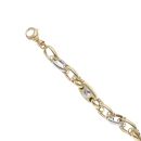 14ct Yellow And White Gold Screw Bracelet 8.5"