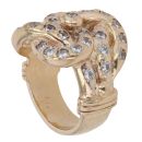 9ct Yellow Gold Cubic Zirconia Knot Ring