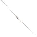 14ct White Gold 0.85ct Brilliant Cut Diamond Wave Pendant and Cain 20"