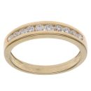 18ct Yellow Gold 0.33ct Brilliant Cut Diamond Half Eternity Ring