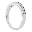 9ct White Gold 0.05ct Diamond Half Eternity Ring