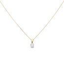18ct Yellow Gold 0.50ct Brilliant Cut Diamond Solitaire Pendant And Chain 18"