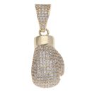 9ct Yellow Gold Cubic Zirconia Boxing Glove Pendant