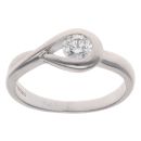 18ct White Gold 0.50ct Diamond Loop Solitaire Ring