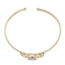 9ct Yellow Gold Amethyst Fancy Bangle