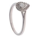9ct White Gold 0.20ct Brilliant Cut Diamond Cluster Ring