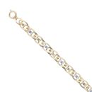 14ct Yellow And White Gold Fancy Bracelet 7.5"