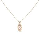 9ct Yellow and Rose Gold Clogau Queen Eleanor Pendant and Chain 18"