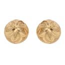 22ct Yellow Gold Floral Dome Earrings