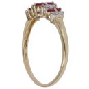 18ct Yellow Gold 0.25ct Brilliant Cut Diamond and Ruby Ring