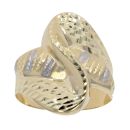 14ct Yellow And White Gold Wave Ring