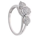 9ct White Gold 0.50ct Brilliant Cut Diamond Cluster Ring