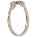 9ct Yellow Gold 0.05ct Diamond Leaves Ring