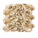 9ct Yellow Gold Four Row Keeper Ring