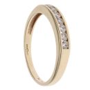 9ct Yellow Gold 0.25ct Brilliant Cut Diamond Eternity Ring