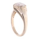 9ct Yellow Gold Trilliant Cut Cubic Zirconia Ring