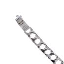 Silver Patterned Curb 8.5" Bracelet by Icesia