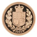 2002 Elizabeth II Fourth Portrait UK Half Sovereign Coin