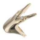 9ct Yellow Gold 0.05ct Diamond Hand Ring