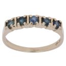 9ct Yellow Gold Sapphire Five Stone Ring
