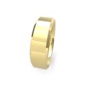 9ct Yellow Gold Soft Chamfered Edge Wedding Band 6mm