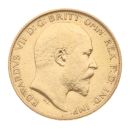 1907 Edward VII Large Head UK Half Sovereign Coin