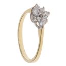 18ct Yellow Gold 0.25ct Brilliant Cut Diamond Cluster Ring