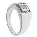 18ct White Gold 0.50ct Diamond Signet Ring