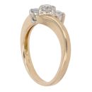18ct Yellow Gold 0.30ct Brilliant Cut Diamond Trilogy Ring