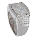 Silver Cubic Zirconia Signet Ring by Icesia