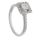 Platinum 0.85ct Brilliant Cut Diamond Cluster Ring