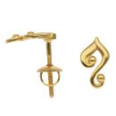 22ct Yellow Gold Musical Note Stud Earrings