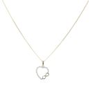 14ct Yellow Gold Children's Cubic Zirconia Heart Infinity Pendant and Chain 16"
