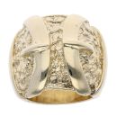 9ct Yellow Gold Patterned Buckle Ring