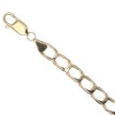 9ct Yellow Gold Square Curb Bracelet 8"