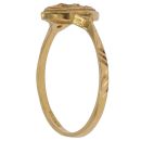 22ct Yellow Gold Cubic Zirconia Shield Fancy Ring