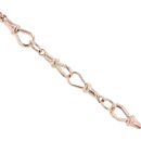 9ct Rose Gold Albert T-Bar Fob Chain 18"