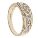 9ct Yellow Gold 0.05ct Diamond Celtic Signet Ring