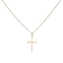 9ct Yellow Gold Cross Pendant and Chain 18"