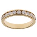 18ct Yellow Gold 0.65ct Brilliant Cut Diamond Half Eternity Ring