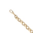 9ct Yellow Gold Patterned and Plain Belcher Chain 8"