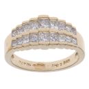 14ct Yellow Gold 1.05ct Princess Cut Diamond Fancy Ring