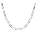 Silver Flat Curb Chain 20" by Icesia