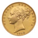 1884 Victoria Young Head UK Full Sovereign Coin