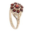 9ct Yellow Gold Garnet Cluster Ring