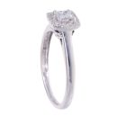 9ct White Gold Square 0.33ct Diamond Cluster Ring
