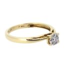 9ct Yellow Gold 0.09ct Diamond Cluster Ring